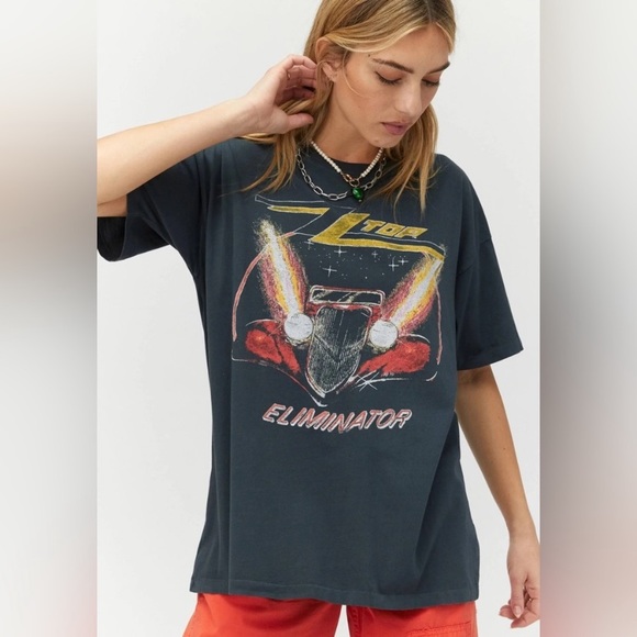 Daydreamer Tops - Daydreamer Vintage Black ZZ Top Eliminator Boyfriend Tee Size XL NWT